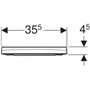 Geberit - Smyle Abattant avec Frein de Chute 45cm, Blanc (500.687.01.1) - 500.687.01.1