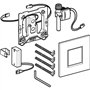 Geberit – Système de chasse Geberit pour urinarios avec portail de chasse électronique, service à batterie, plaque obturatrice s