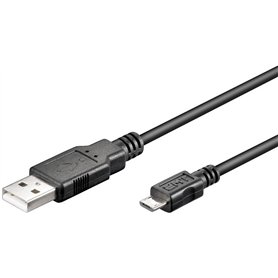 Goobay 93918 Câble Hi-Speed USB 2.0, Noir, 1m Longueur