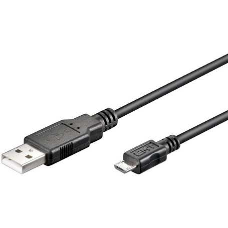 Goobay 93918 Câble Hi-Speed USB 2.0, Noir, 1m Longueur