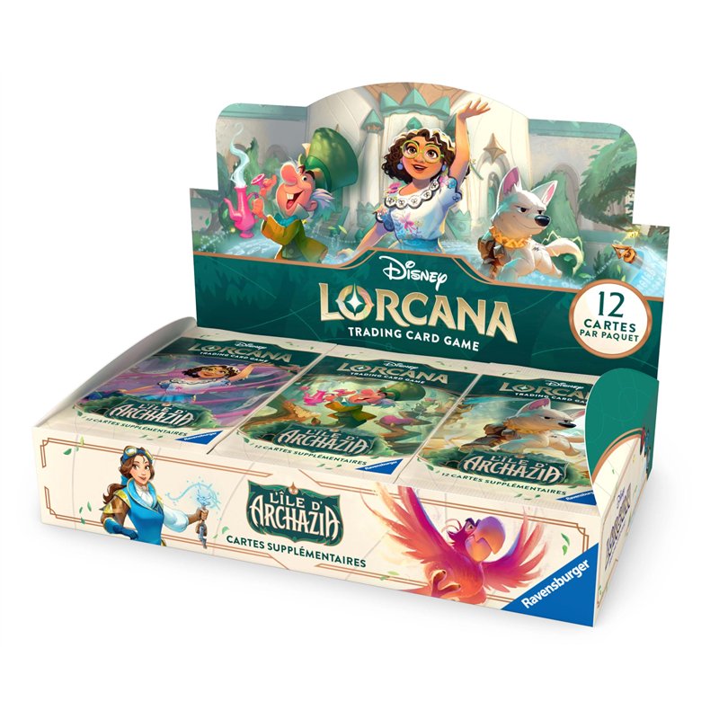 Ravensburger - Boîte de 24 Boosters Lorcana : L'Île d'Archazia - Version française