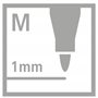 STABILO Feutre de Dessin PEN 68 Pte ogive Moyenne 1 mm Bleu fluo