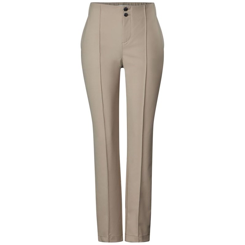 STREET ONE Chino Technostretch Hw, Safari Beige, 42W x 30L Femme Ensemble de Pantalon
