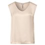 STREET ONE A344656 Haut en Satin, Beige Sable Lisse, 38 Femmes T-Shirt