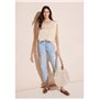 STREET ONE A344656 Haut en Satin, Beige Sable Lisse, 38 Femmes T-Shirt