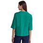 STREET ONE A344573 Chemisier à Manches 3/4, Intense Aqua, 40 Femme T-Shirt, Turquoise