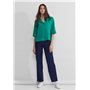 STREET ONE A344573 Chemisier à Manches 3/4, Intense Aqua, 40 Femme T-Shirt, Turquoise