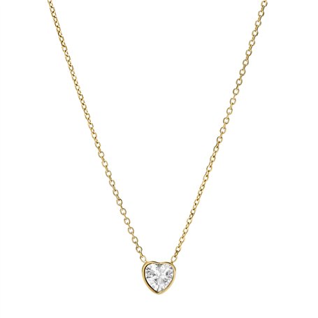 Fossil Collier Pour Femmes Sutton, L : 406.4mm +50.8mm L : 6.5mm Collier En Acier Inoxydable Doré, JF03937710
