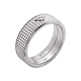 EMPORIO ARMANI - Bague en acier inoxydable pour homme, EGS29880409