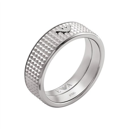 EMPORIO ARMANI - Bague en acier inoxydable pour homme, EGS29880409