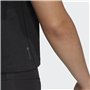 adidas Femme Train Essentials Train Cotton 3-Stripes Crop Tee, Black/White, S