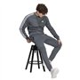 adidas Homme Essentials Fleece Tapered Cuff Big Logo Pants, Dark Grey Heather, XS