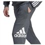 adidas Homme Essentials Fleece Tapered Cuff Big Logo Pants, Dark Grey Heather, XS