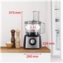 Bosch Haushalt MCM3PM386 Robot de cuisine 900 W acier inoxydable, noir