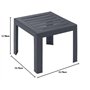 GROSFILLEX 53001002 Miami Table, Anthracite, 40 x 40 cm
