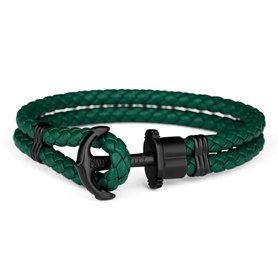 Paul Hewitt Bracelet unisexe PH-PH-L-B-G Cuir, Estándar, Sans matériau, Pas de gemme