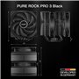 be quiet! Pure Rock Pro 3 Silver ventirad radiateur, très haute performance de refroidissement, 6 caloducs plaqués nickel 6 mm h