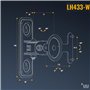RICOO Support Mural pour Enceinte LH433-W SONOS® Play 3 Fix ation Murale inclinable et orientable réglable Haut-Parleur TV Encei