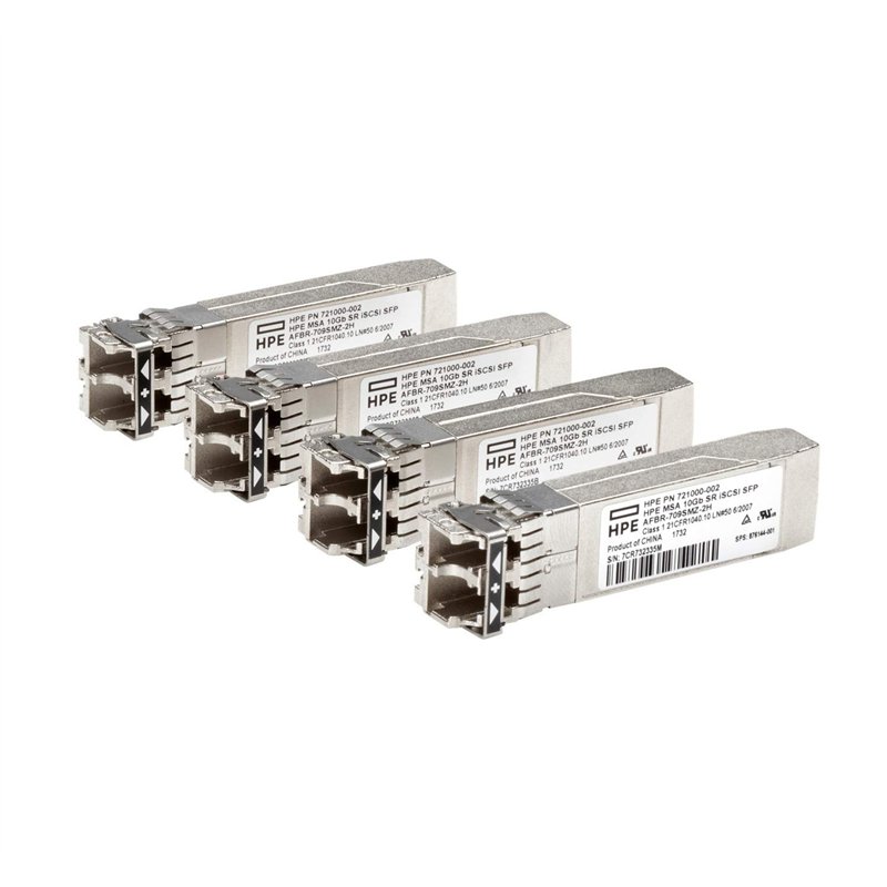 HEWLETT PACKARD ENTERPRISE HPE - Module transmetteur SFP+ - 10 GigE, iSCSI - 10GBase-SR (Pack de 4)