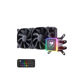 COUGAR GAMING | REFROIDISSEUR | AQUAARGB240 - Radiateur de 240 mm - RGB - 100 effets d'éclairage contrôlables via télécommande s