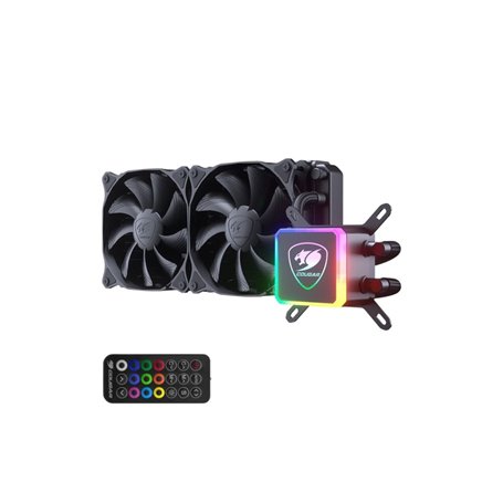 COUGAR GAMING | REFROIDISSEUR | AQUAARGB240 - Radiateur de 240 mm - RGB - 100 effets d'éclairage contrôlables via télécommande s