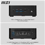 MSI Cubi NUC 1MG-023DE Mini-PC Intel Core 3 100U, Intel UHD Grafik, 8GB DDR5 RAM, 256GB M.2 SSD, WIFI6E, BT 5.3,