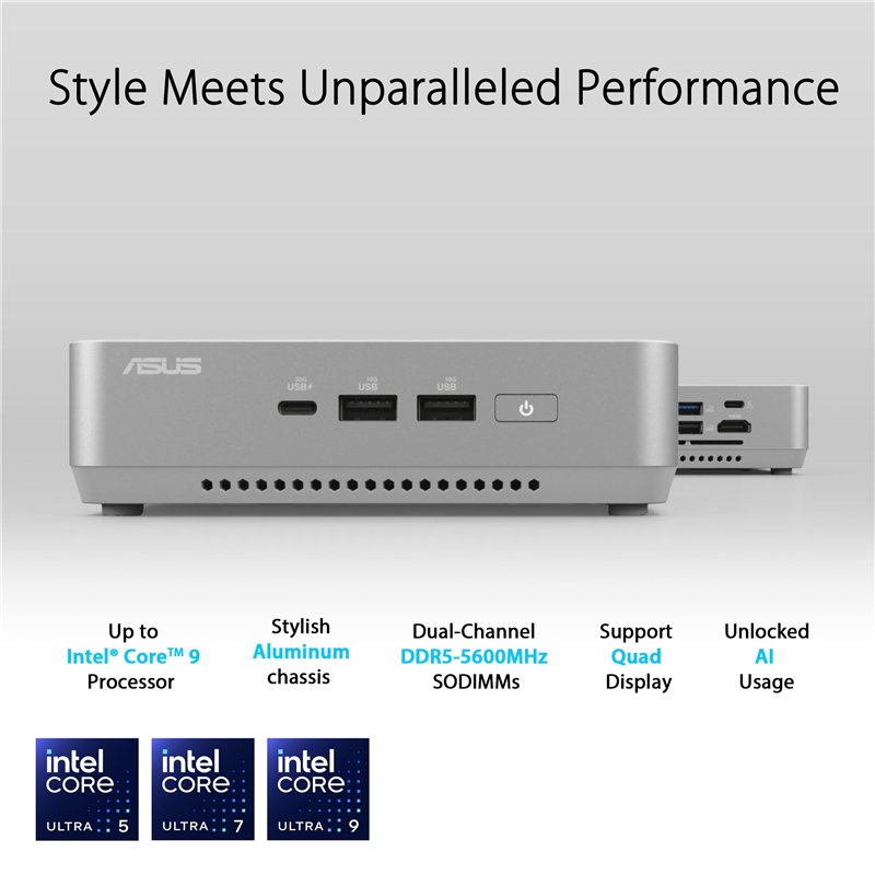 Image secondaire de ASUS NUC 14 Pro+ RNUC14RVSU500000I UCFF Argento 125H