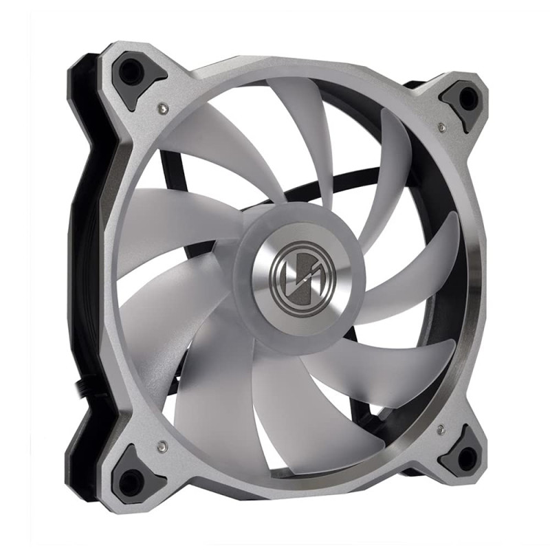 Lian-Li BR120 Digital RGB PWM Ventilateur 3er Pack + Controller, Argent - 120mm Noir