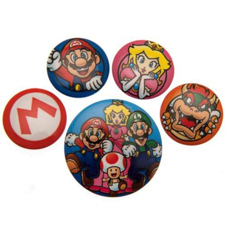 Pyramid International Badge Super Mario, multicolore, 10 x 12,5 x 1,3 cm