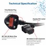 Cables To Go Câble d'alimentation universel 90° 5m