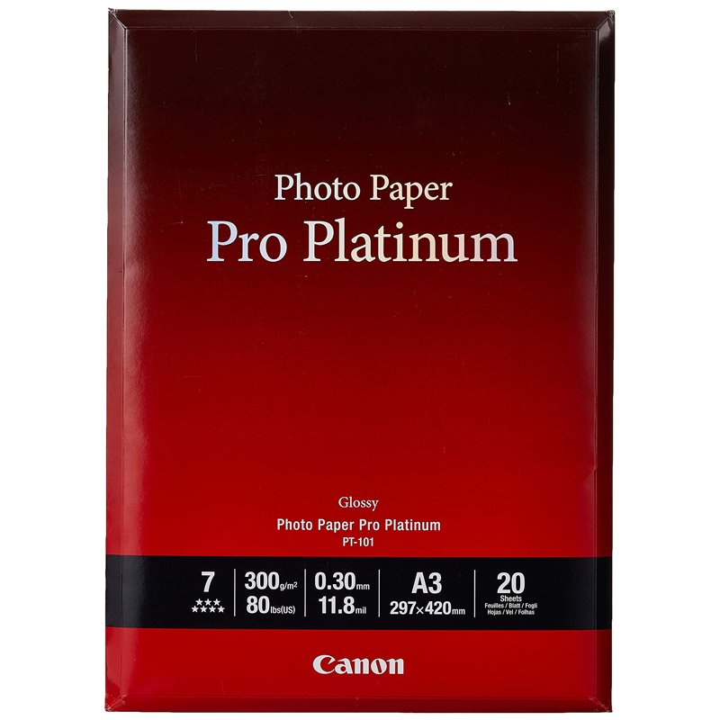 Canon PT-101 Papier Photo Pro Platinum Format A3 (20 feuilles)