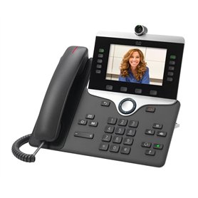 Cisco IP Phone 8845 - Visiophone IP - avec Appareil Photo numérique, Interface Bluetooth - SIP, SDP - 5 Lignes - Charbon, Gris f