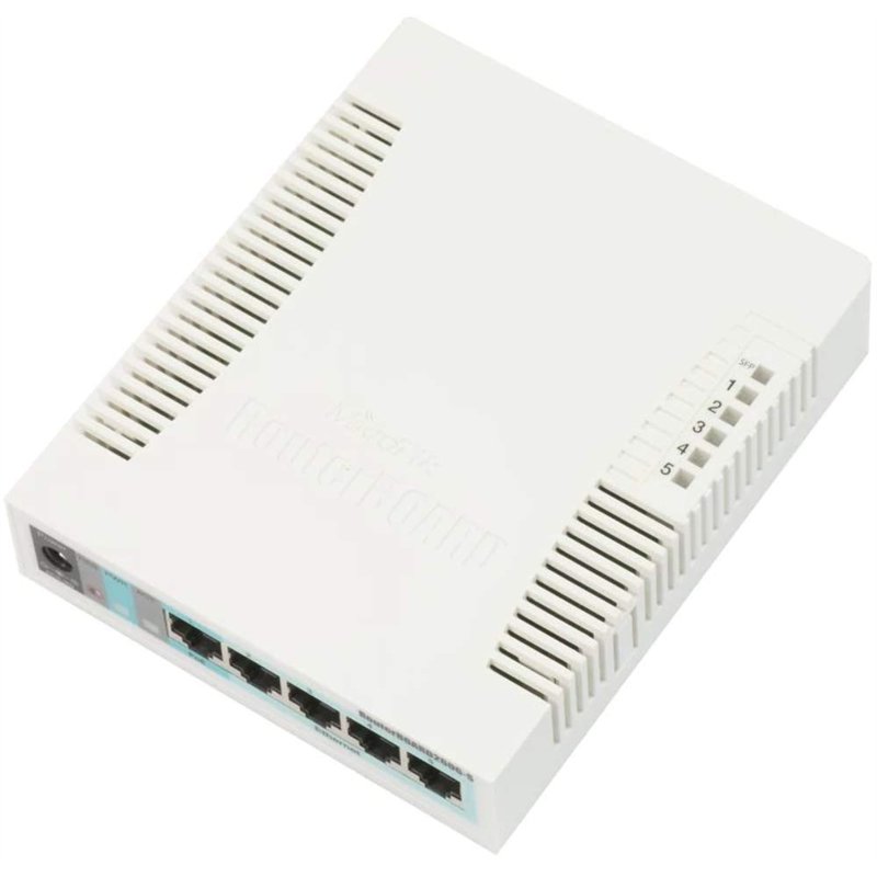 Image secondaire de Mikrotik RB260GS Gigabit Ethernet (10/100/1000) Connexion Ethernet, supportant l'alimentation Via ce Port (PoE) Blanc