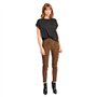 Vila Viellette S/S Satin Top/Su-Noos T-Shirt, Noir, 34 Femme