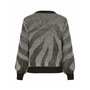 Vila O-Neck Knit Top/BF Vipinna L/S Haut en Tricot Jacquard à col Rond, Noir, L Femme