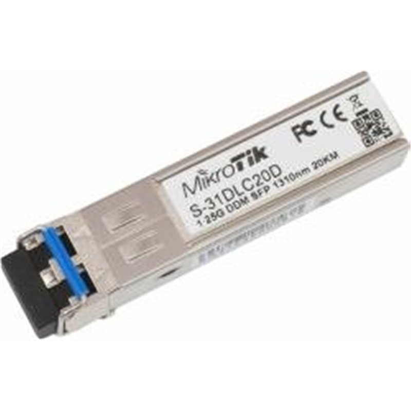 Mikrotik S-31DLC20D Network émetteur-récepteur Module 1250 Mbit/s SFP 1310 nm