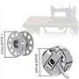 2 Pièces Boîte à Canette pour Machine à Coudre, 8 Pièces Bobine en Métal, Compatible pour Singer Janome Brother Machine à Coudre