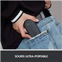 Logitech Pebble, souris sans fil avec Bluetooth ou récepteur 2,4 GHz, souris silencieuse et ultra-fine pour ordinateur portable,