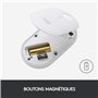 Logitech Pebble, souris sans fil avec Bluetooth ou récepteur 2,4 GHz, souris silencieuse et ultra-fine pour ordinateur portable,