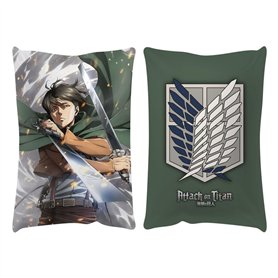 PopBuddies Coussin Attack on Titan Levi - 35 x 50 cm - Original et sous Licence - Blanc