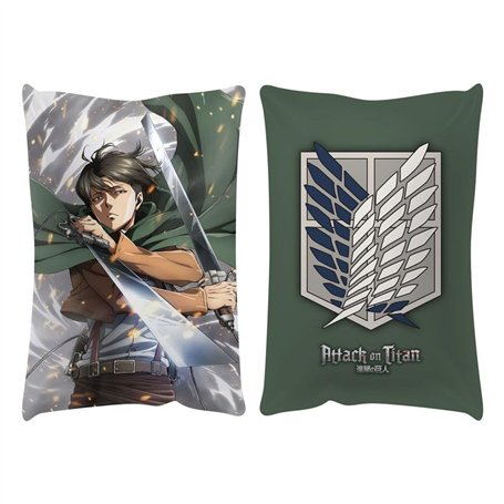 PopBuddies Coussin Attack on Titan Levi - 35 x 50 cm - Original et sous Licence - Blanc