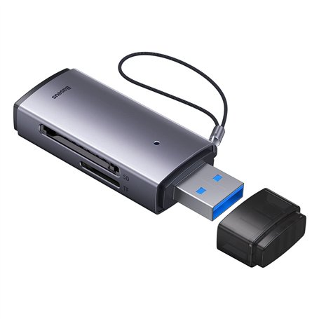 Baseus Lecteur de Carte USB-A vers SD/TF série Lite Gris