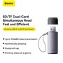 Baseus Lecteur de Carte USB-A vers SD/TF série Lite Gris