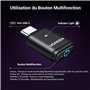 UGREEN Aptx Audio Dongle Bluetooth 5.3 Clé Adaptateur USB C Faible Latence Compatible avec Console PS5 PS4 Switch PC Supporte Ca