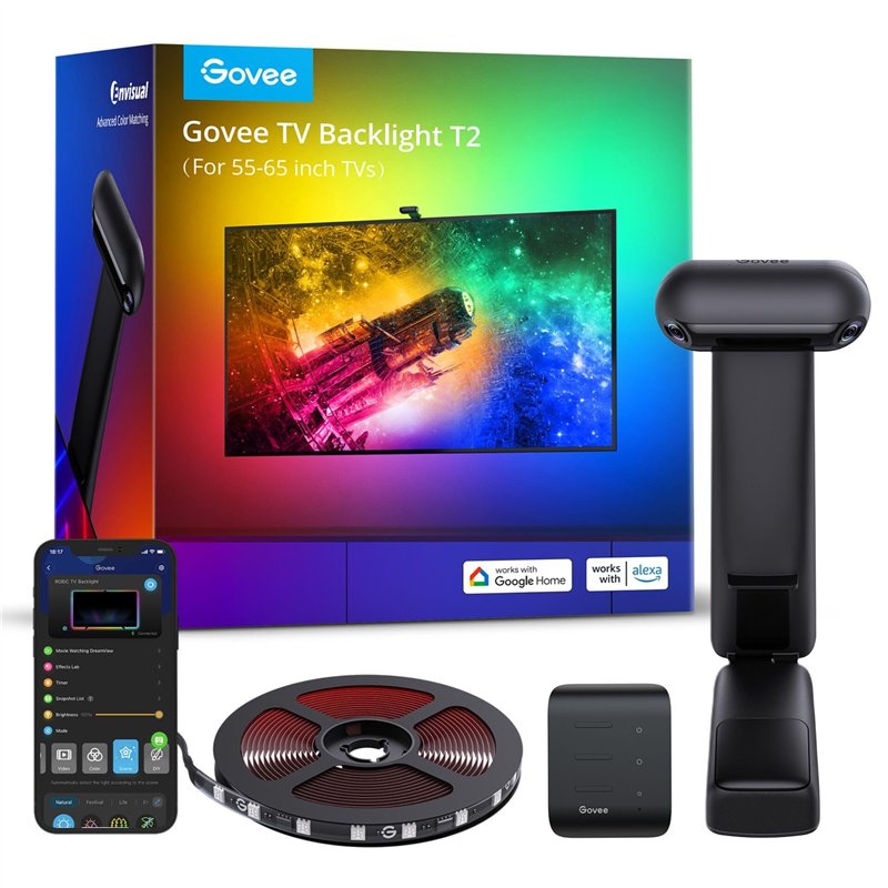 Image secondaire de Govee - Envisual TV Backlight T2 with Dual Cameras (55~65 inch)