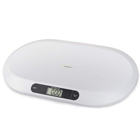 Plastorex Topcom Pèse-bébé WG-2490, capacité 20 kg, convient également aux petits animaux, Blanc