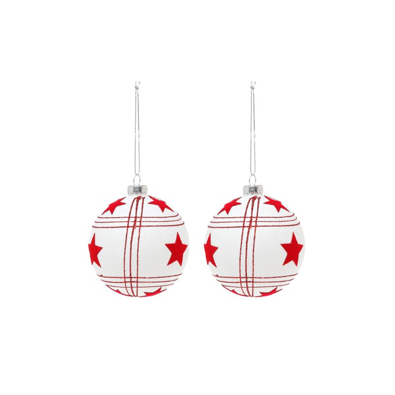 Atosa - 43865 - b/Fen. Boule 8cm Verre Blanc 2uds