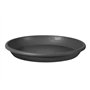 Veca Soucoupe cylindre Anthracite 25 cm pour pot de fleurs 27 cm