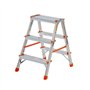 Sgabello in alluminio doppia salita Stylo (2 Gradini + Piano)