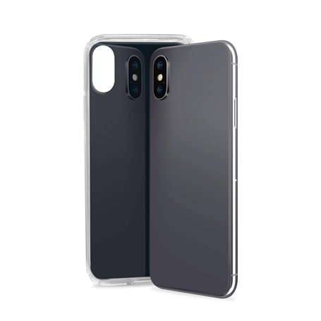 SBS Coque en TPU Souple avec Finition Brillante pour iPhone XS/X Noir
